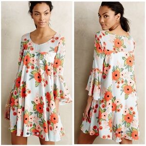 HP🎉Like NEW!! Anthro Rifle Paper Co. Fluttered Blooms Dress